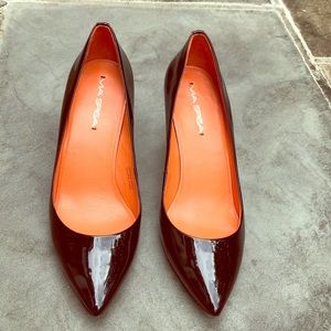 Via Spiga black patent leather pumps